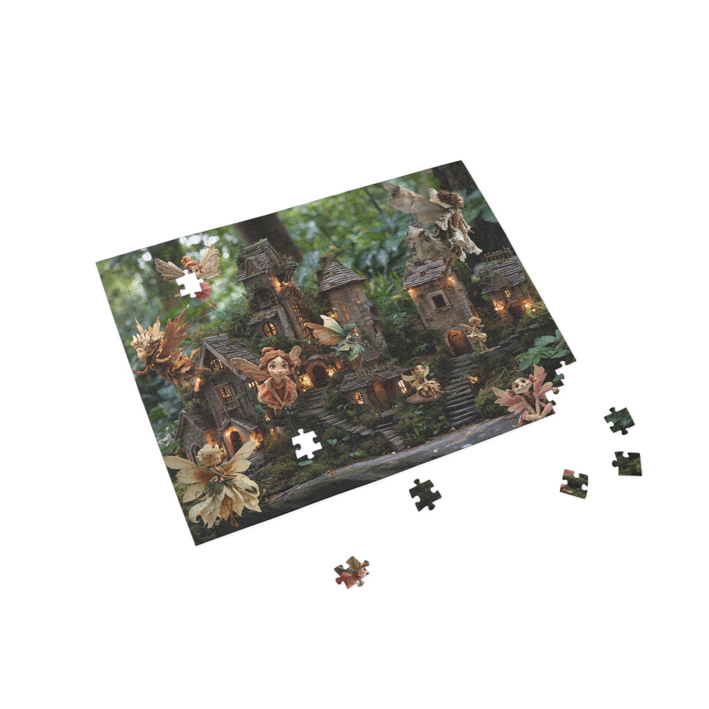 Fairy Village Jigsaw Puzzle — Enchanted Woodland 252/500/1000-Piece