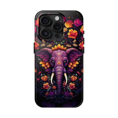 Tough IPhone Cases by Floral Fusion Graphics - Flower Elephant 2