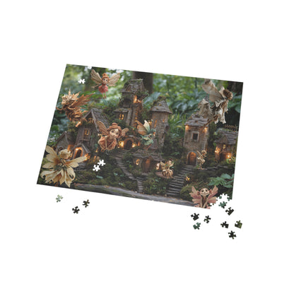 Fairy Village Jigsaw Puzzle — Enchanted Woodland 252/500/1000-Piece