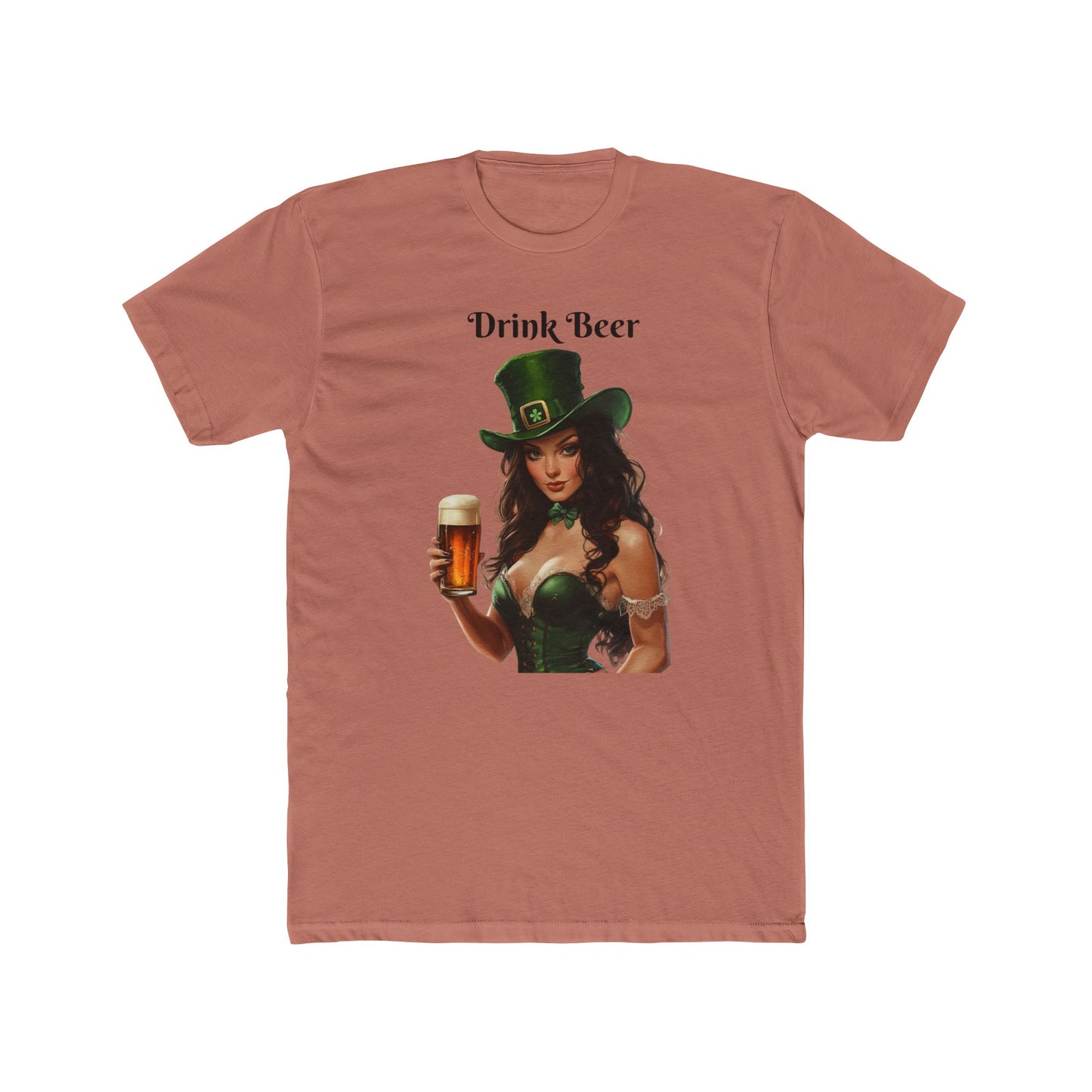 St. Patrick's Day Drink Beer Unisex Cotton Crew Tee