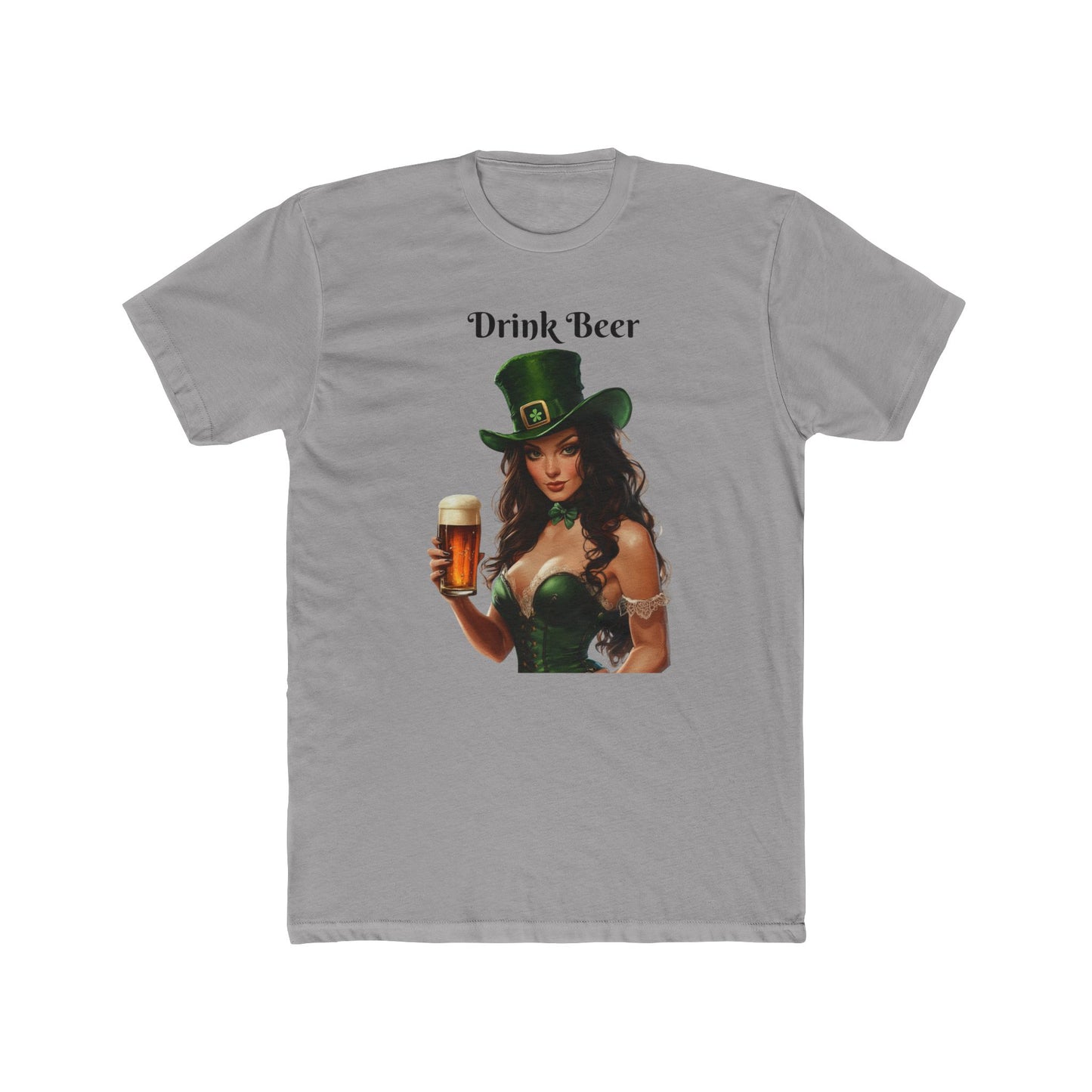 St. Patrick's Day Drink Beer Unisex Cotton Crew Tee