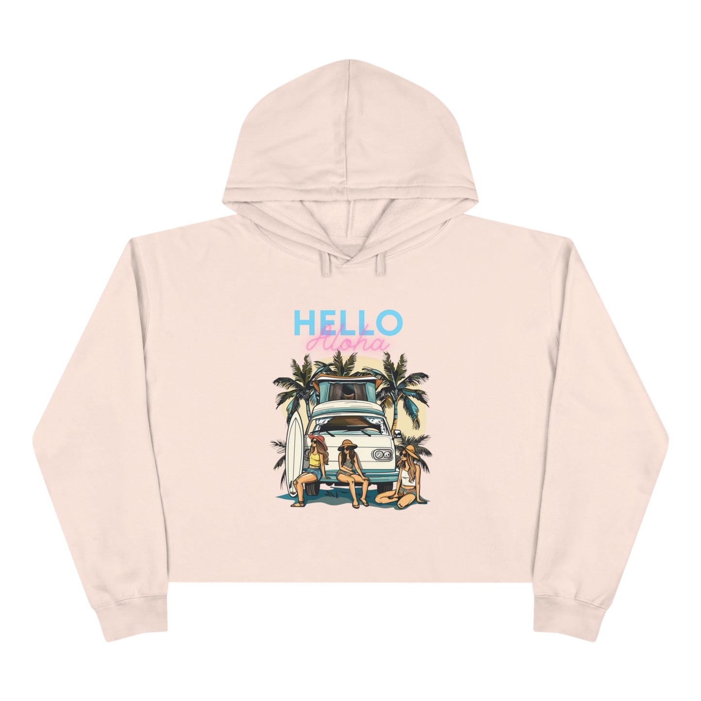 Crop Hoodie - Hello Aloha