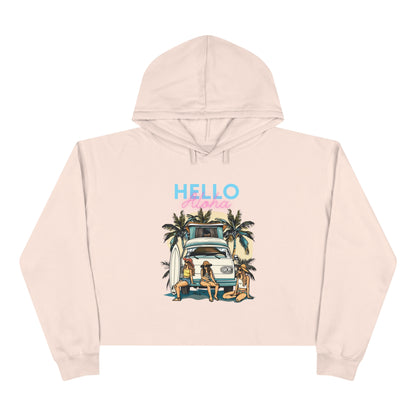 Crop Hoodie - Hello Aloha