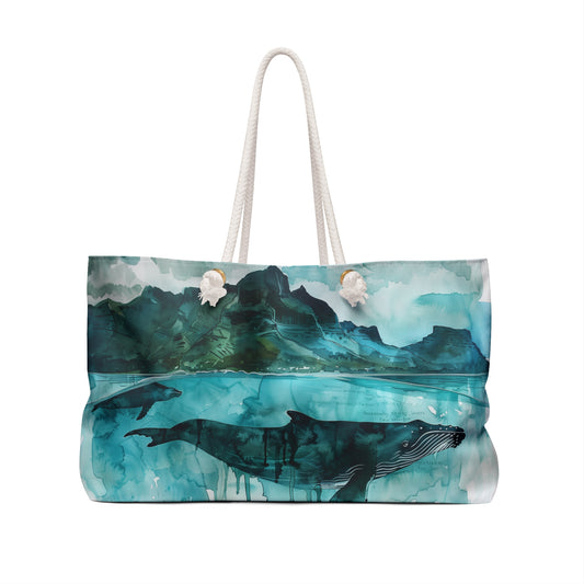 Beautiful Humpback Whales, Weekender Bag, v1