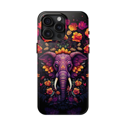 Tough IPhone Cases by Floral Fusion Graphics - Flower Elephant 2