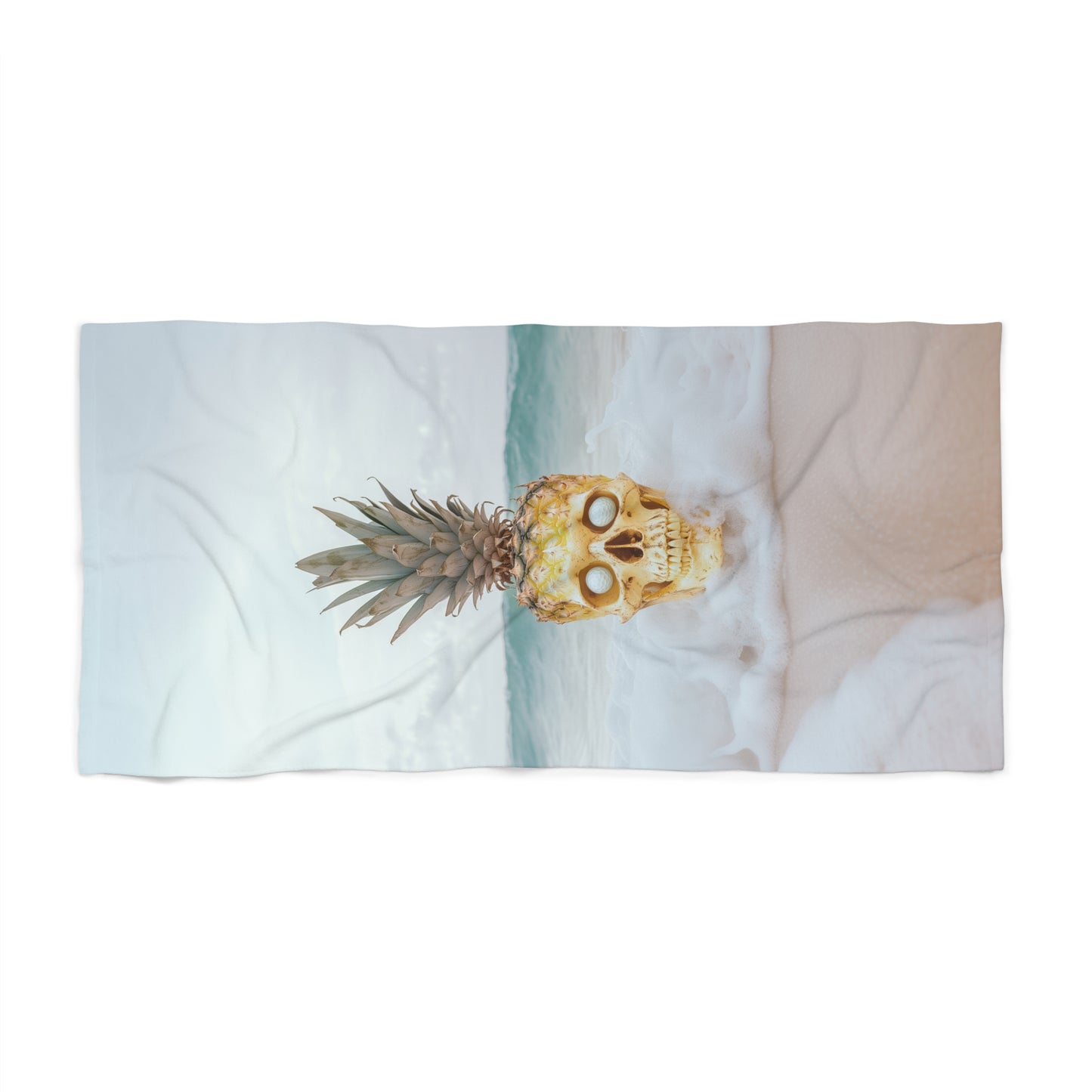 Beach Towel - Pineapple Skull Design