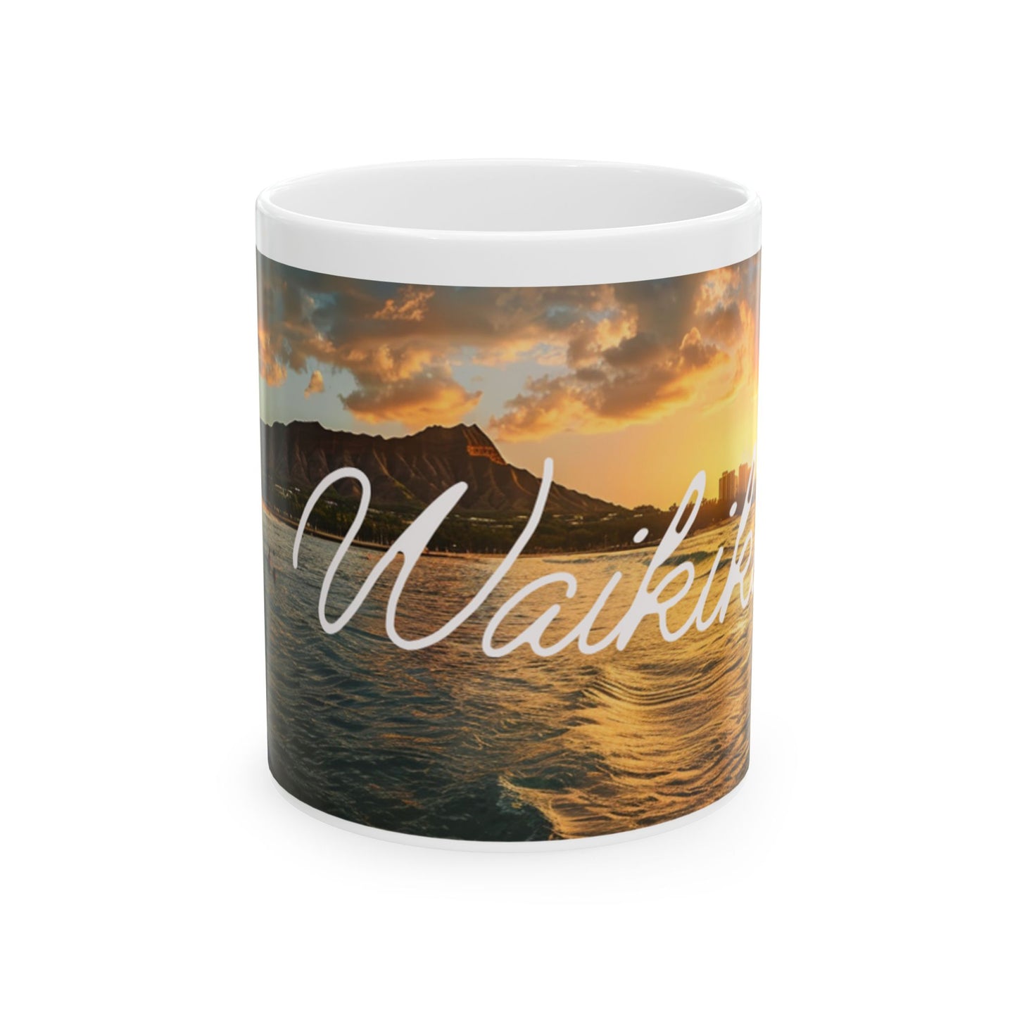 Waikiki Sunset Ceramic Mug - Perfect for Coffee Lovers & Tropical Vibes