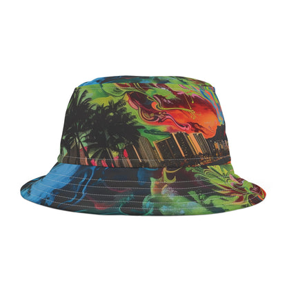 Bucket Hat (AOP) Waikiki Liquid Fire