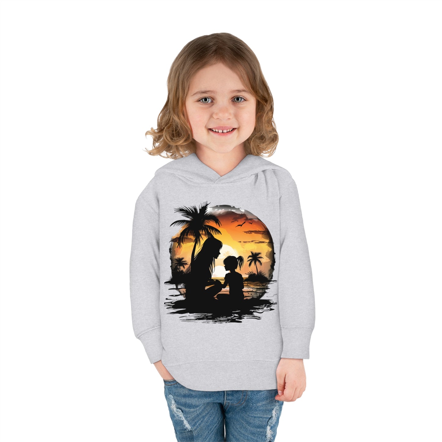 Toddler Pullover Fleece Hoodie - mom and me beach