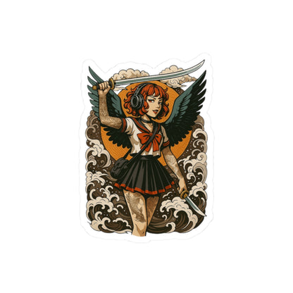 Lady Swords Kiss-Cut Stickers | Summer Vibe, Laptop Decor, USA Pride