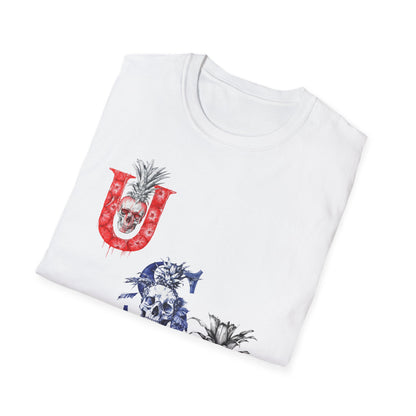 USA Pineapple Skull T-Shirt V1