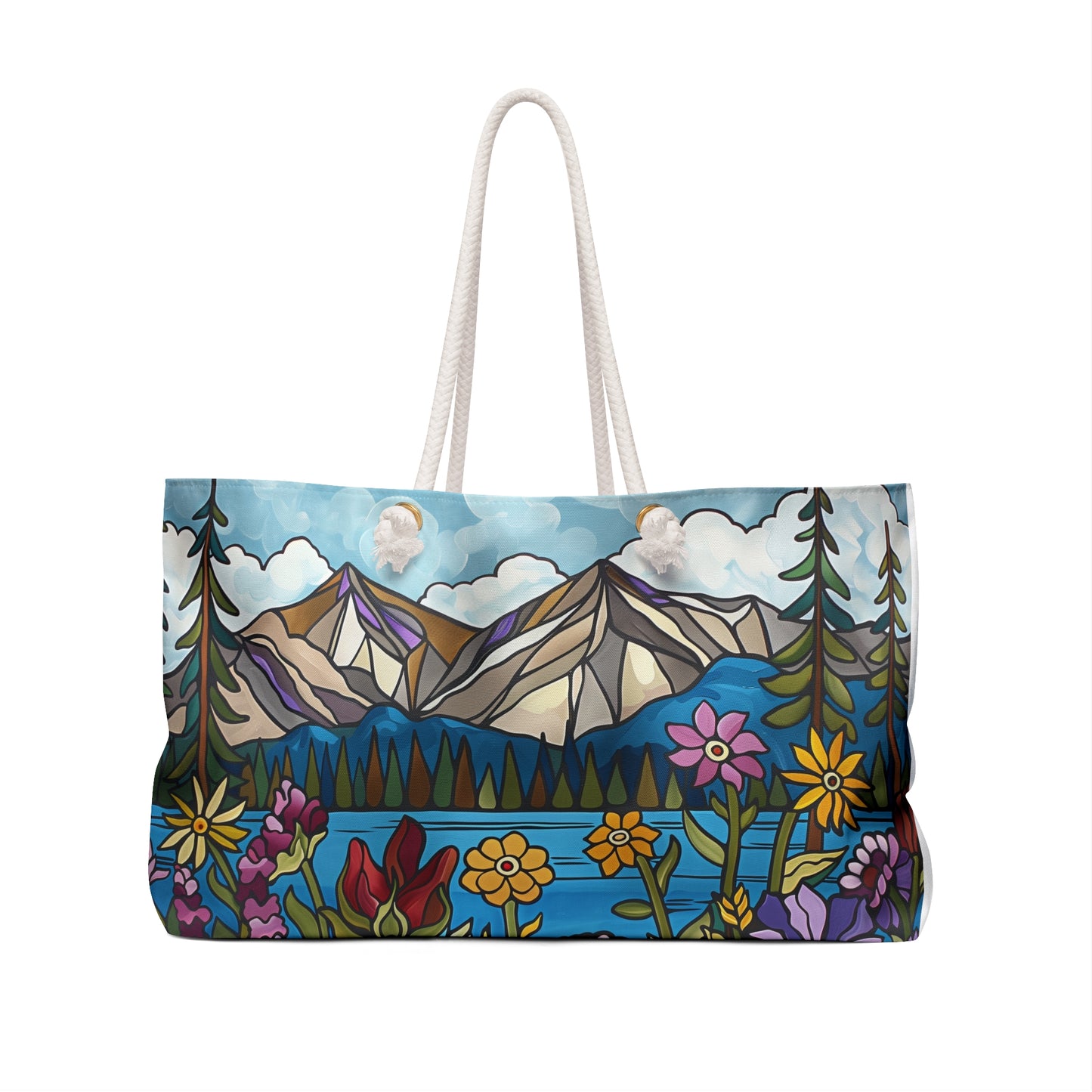 The Beautiful Mountain Tote, Weekender Bag, v