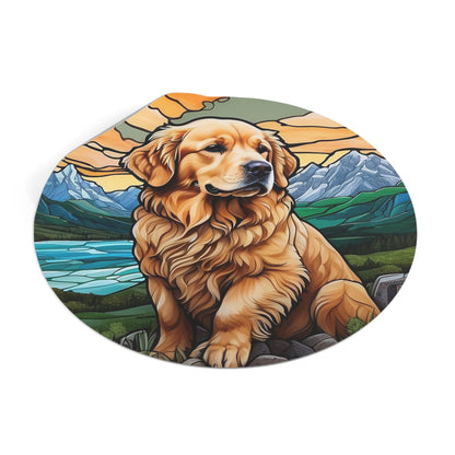 🌟 "Golden Mountain Adventure Sticker - Part of the Golden Core Graphics Series" 🏔️🐾