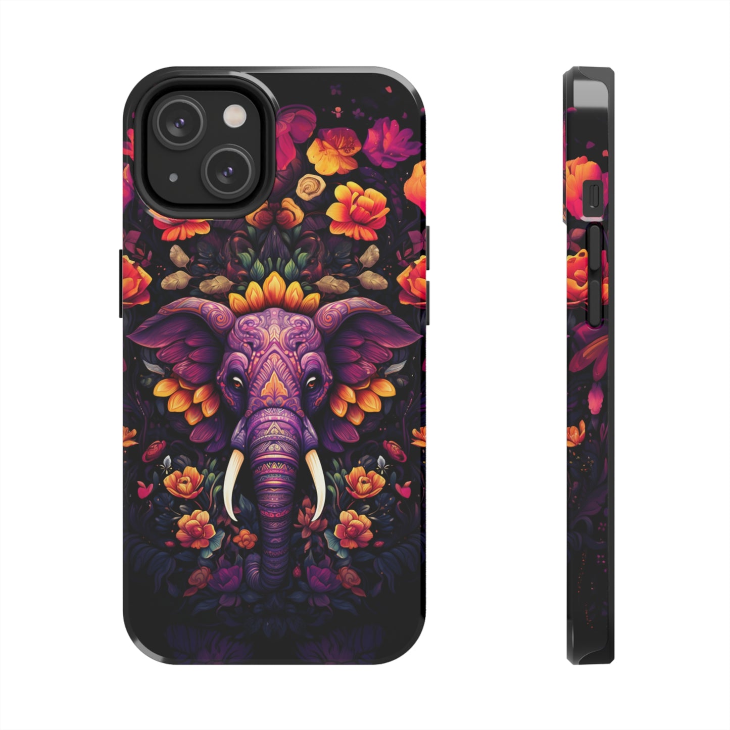 Tough IPhone Cases by Floral Fusion Graphics - Flower Elephant 2