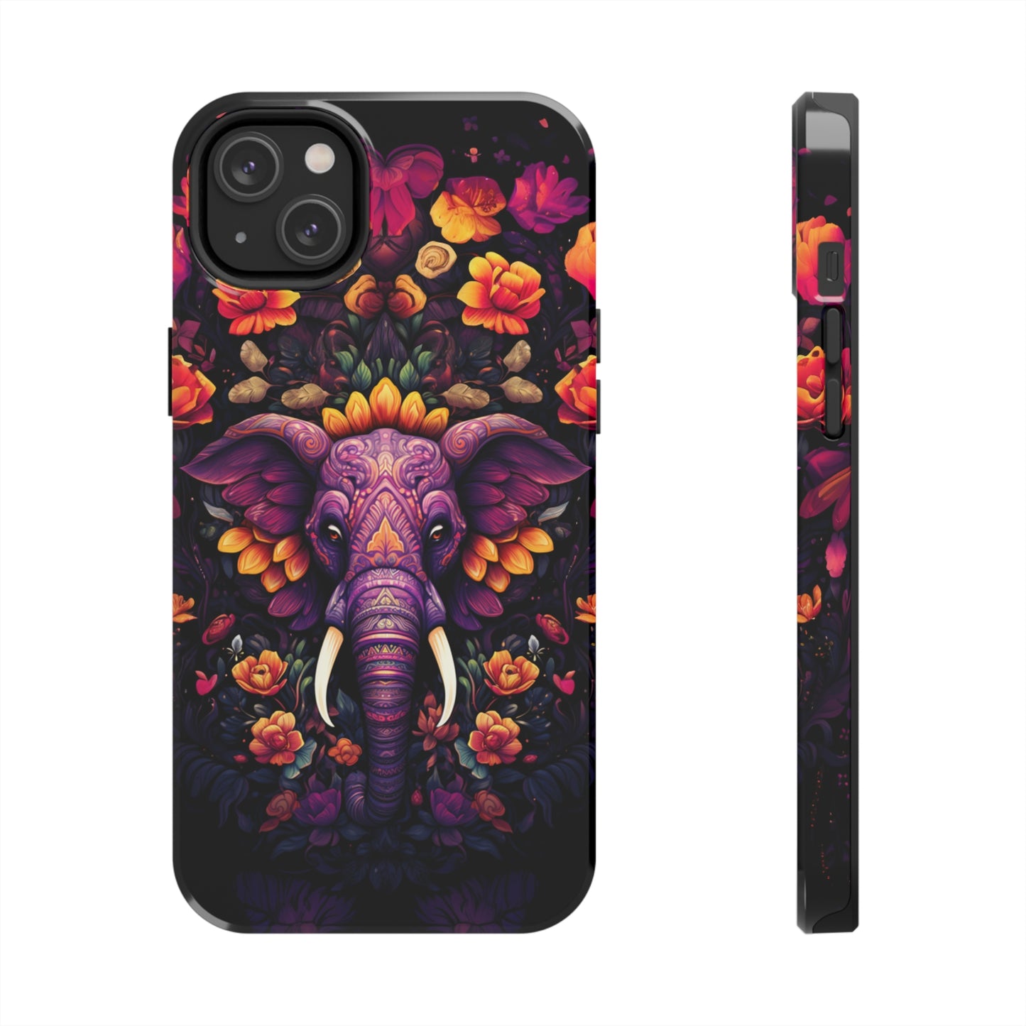 Tough IPhone Cases by Floral Fusion Graphics - Flower Elephant 2