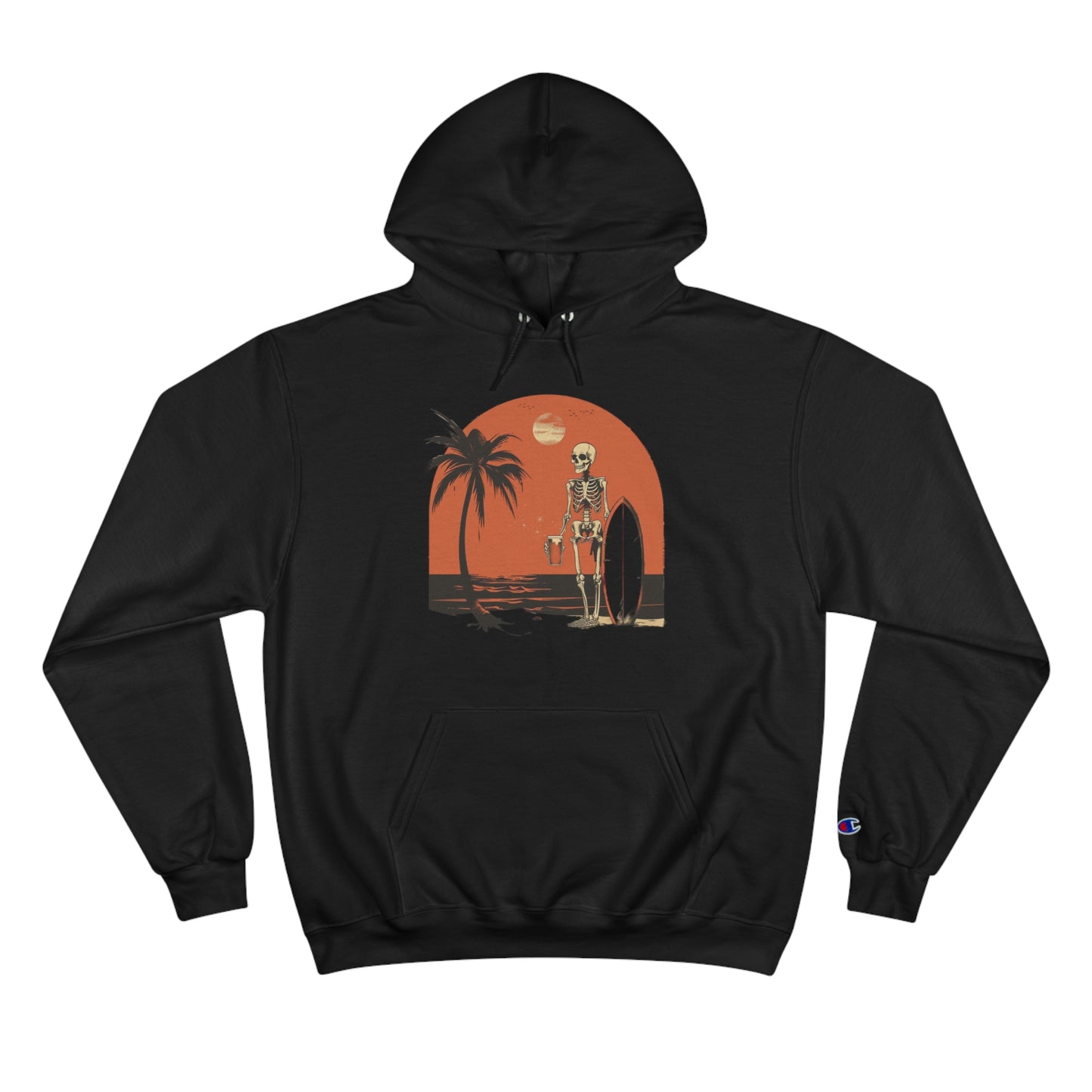 Pau Hana Surf Skeleton Hoodie - v2