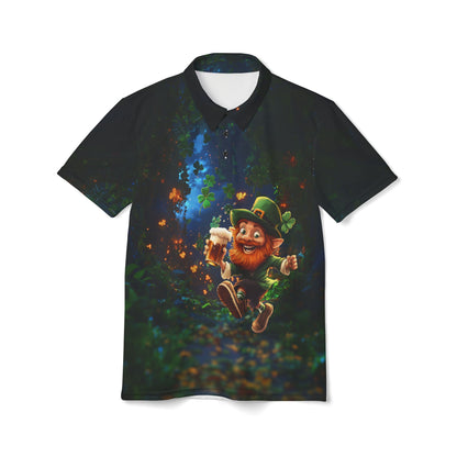 Polo Shirt - Leprechaun St. Patrick's Day Forest