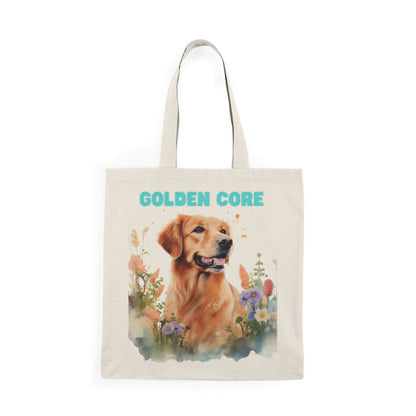 Natural Tote Bag - Golden Retriever Series 1