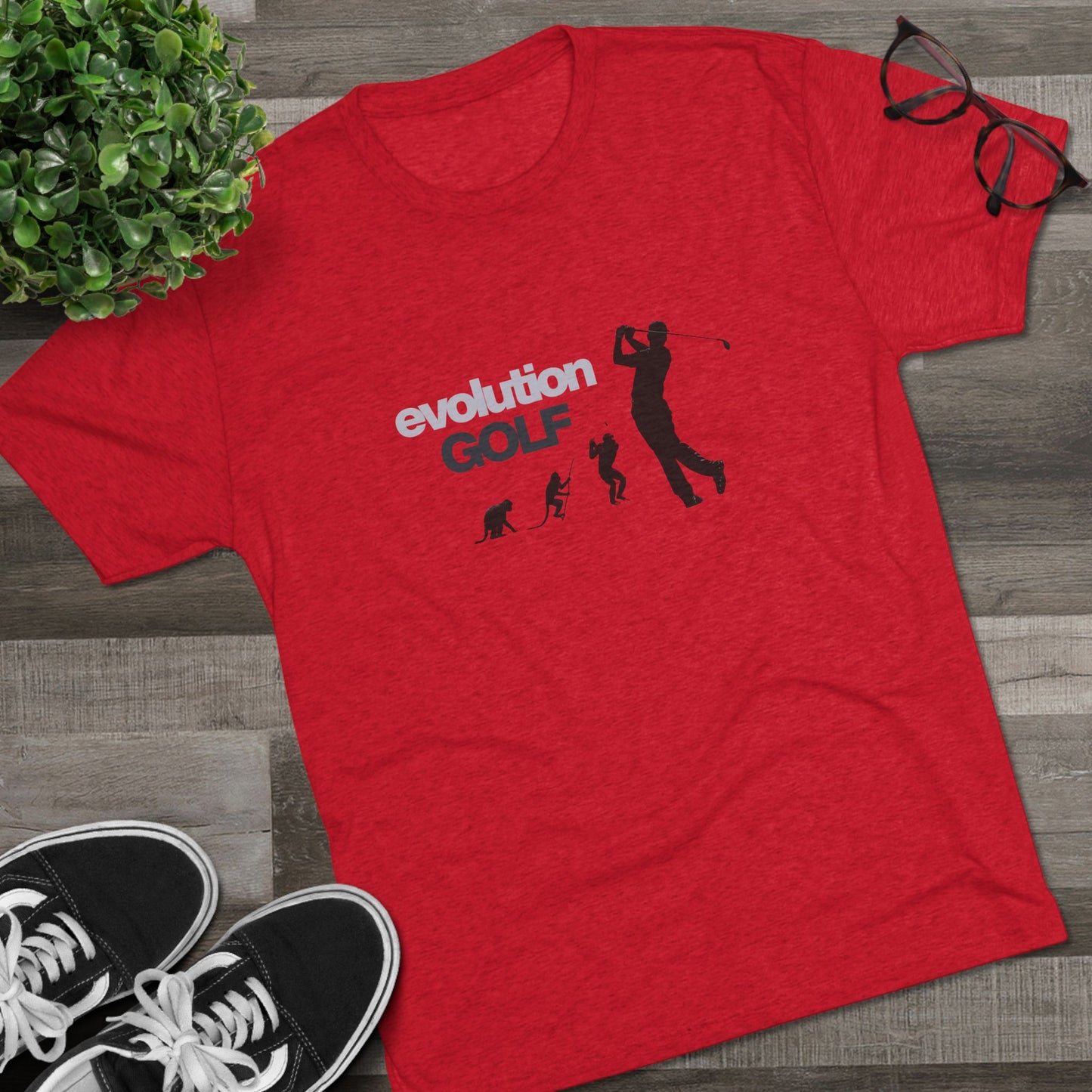 T-Shirt - Evolution Golf Ape to Golfer Satire Tee