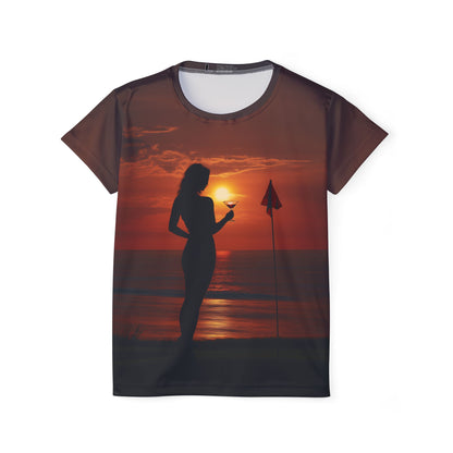 Golf Shirt - Martini Time Sunset 19th Hole Women's Sports Jersey