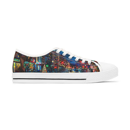 Women's Low Top Sneakers - Christmas Village 2