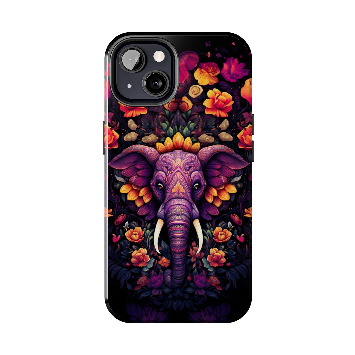 Tough IPhone Cases by Floral Fusion Graphics - Flower Elephant 2