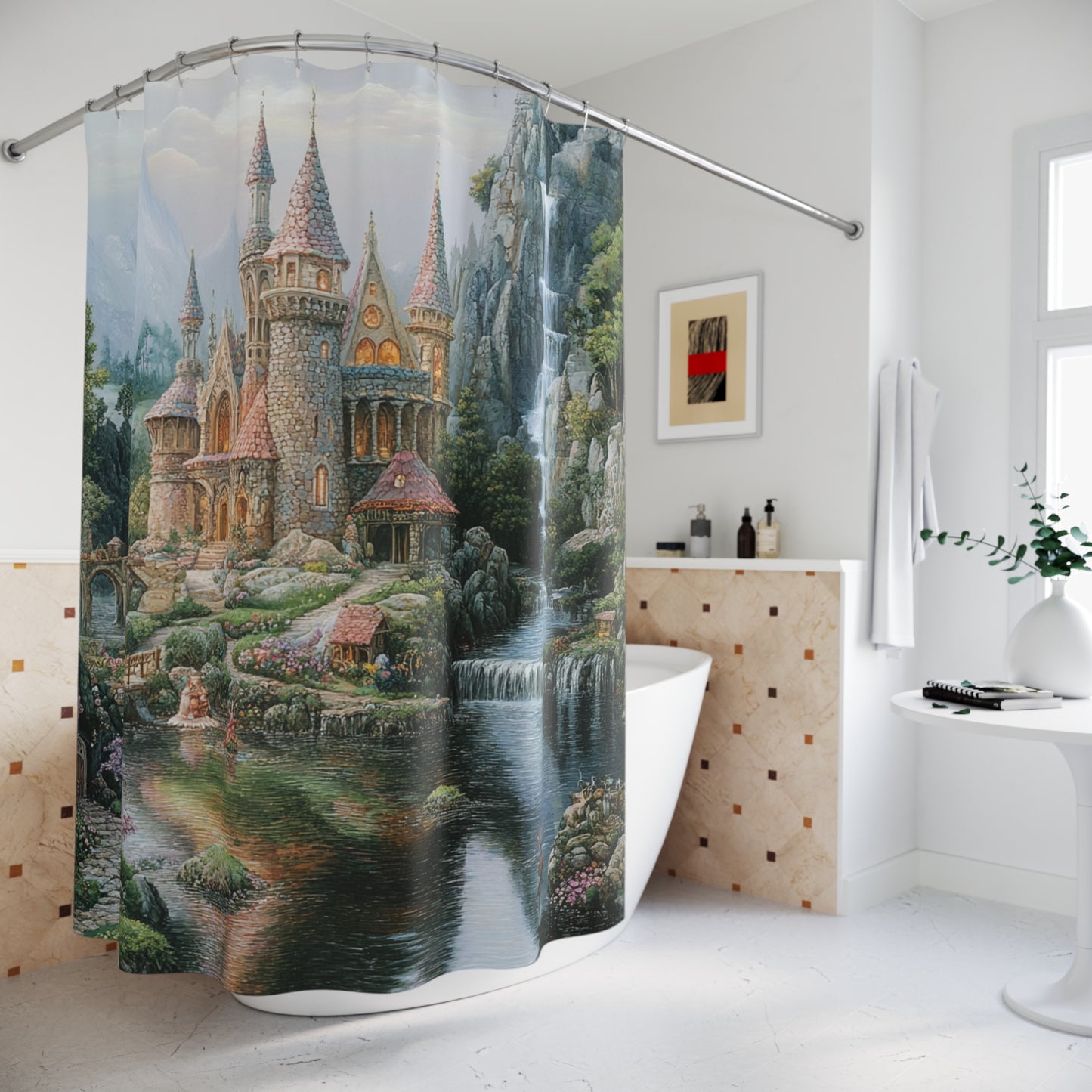 Kids Enchanted Kingdom Shower Curtain