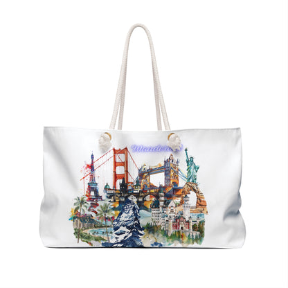 Wanderlust Tote, Weekender Bag, v1