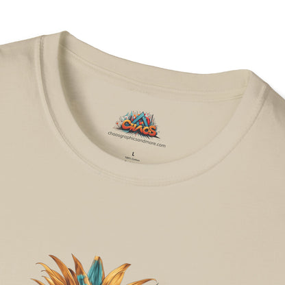 Unique Golf Tshirt - Pineapple Skull With Gold Golf ball Eyes V10