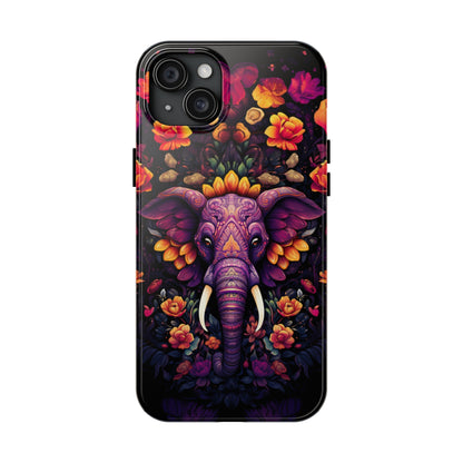 Tough IPhone Cases by Floral Fusion Graphics - Flower Elephant 2