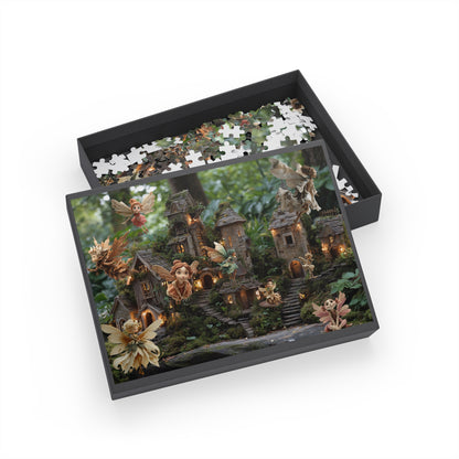 Fairy Village Jigsaw Puzzle — Enchanted Woodland 252/500/1000-Piece