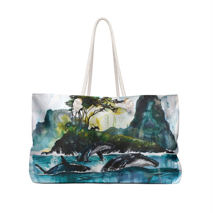 Beautiful Humpback Whales, Weekender Bag, v3