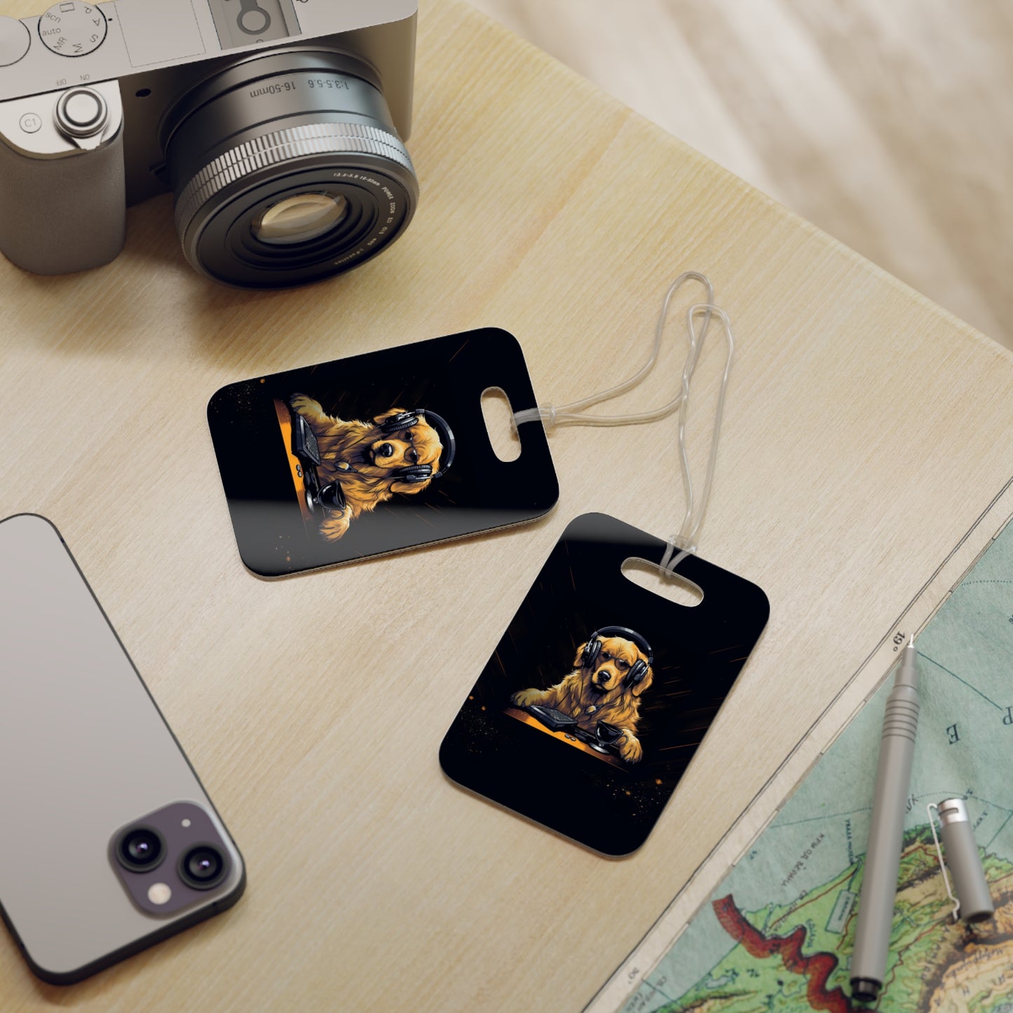 Luggage, Bag Tags Amazing Pet Prints Golden Retriever v1