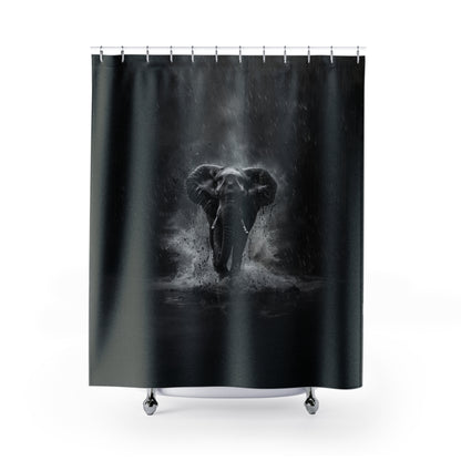 Safari Themed Shower Curtain - Majestic Elephant