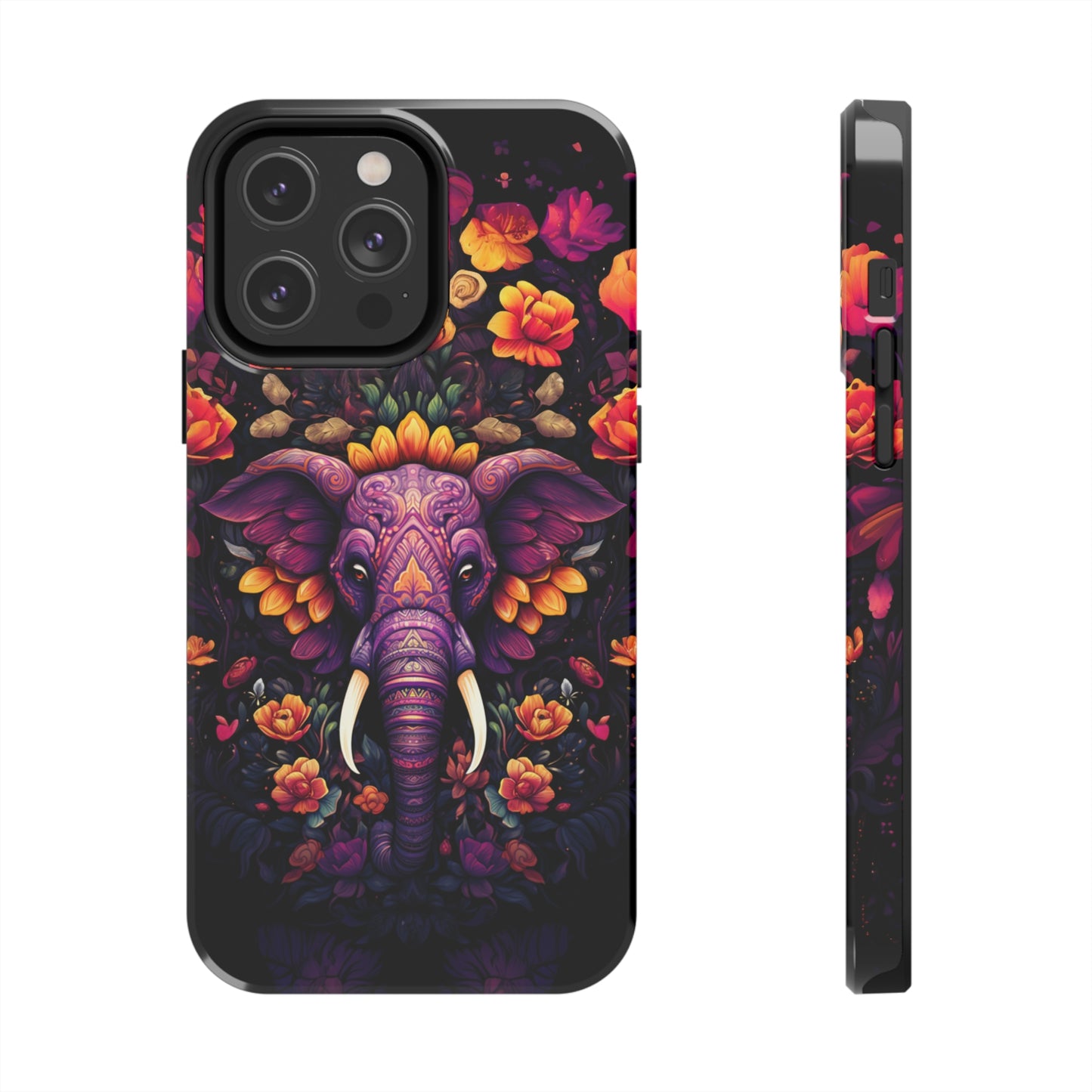 Tough IPhone Cases by Floral Fusion Graphics - Flower Elephant 2