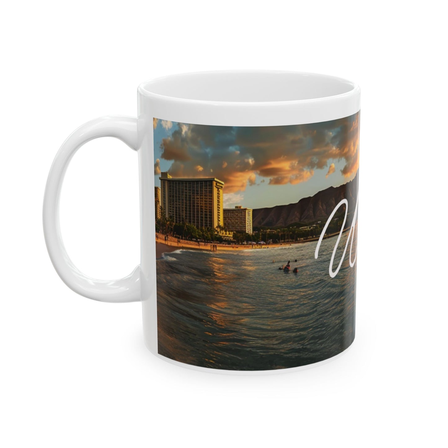 Waikiki Sunset Ceramic Mug - Perfect for Coffee Lovers & Tropical Vibes