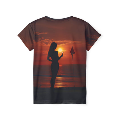 Golf Shirt - Martini Time Sunset 19th Hole Women's Sports Jersey