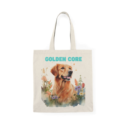 Natural Tote Bag - Golden Retriever Series 1