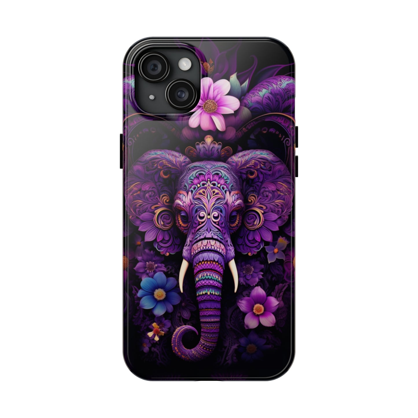 Tough IPhone Cases by Floral Fusion Graphics - Flower Elephant 3