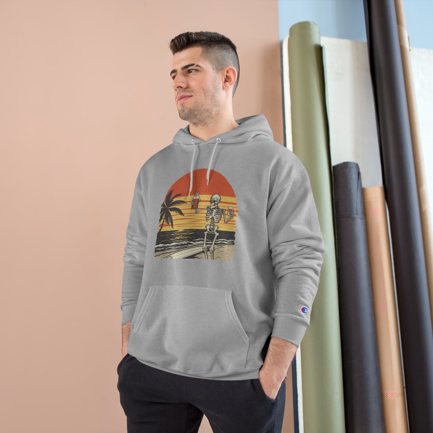 Pau Hana Surf Skeleton Hoodie