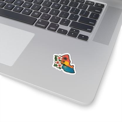 Oahu 1 Skull Kiss-Cut Stickers | Summer Vibe, Laptop Decor, USA Pride