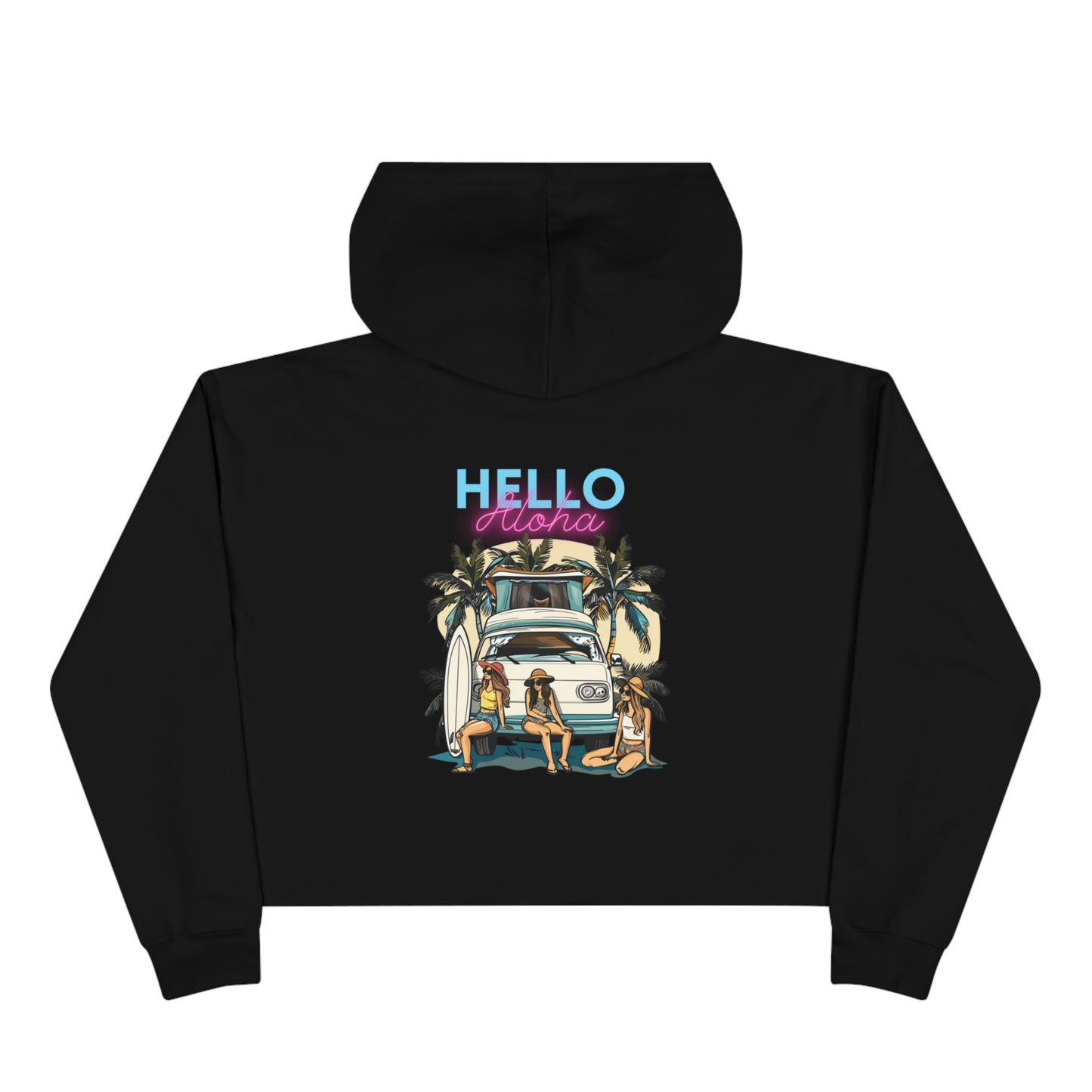 Crop Hoodie - Hello Aloha