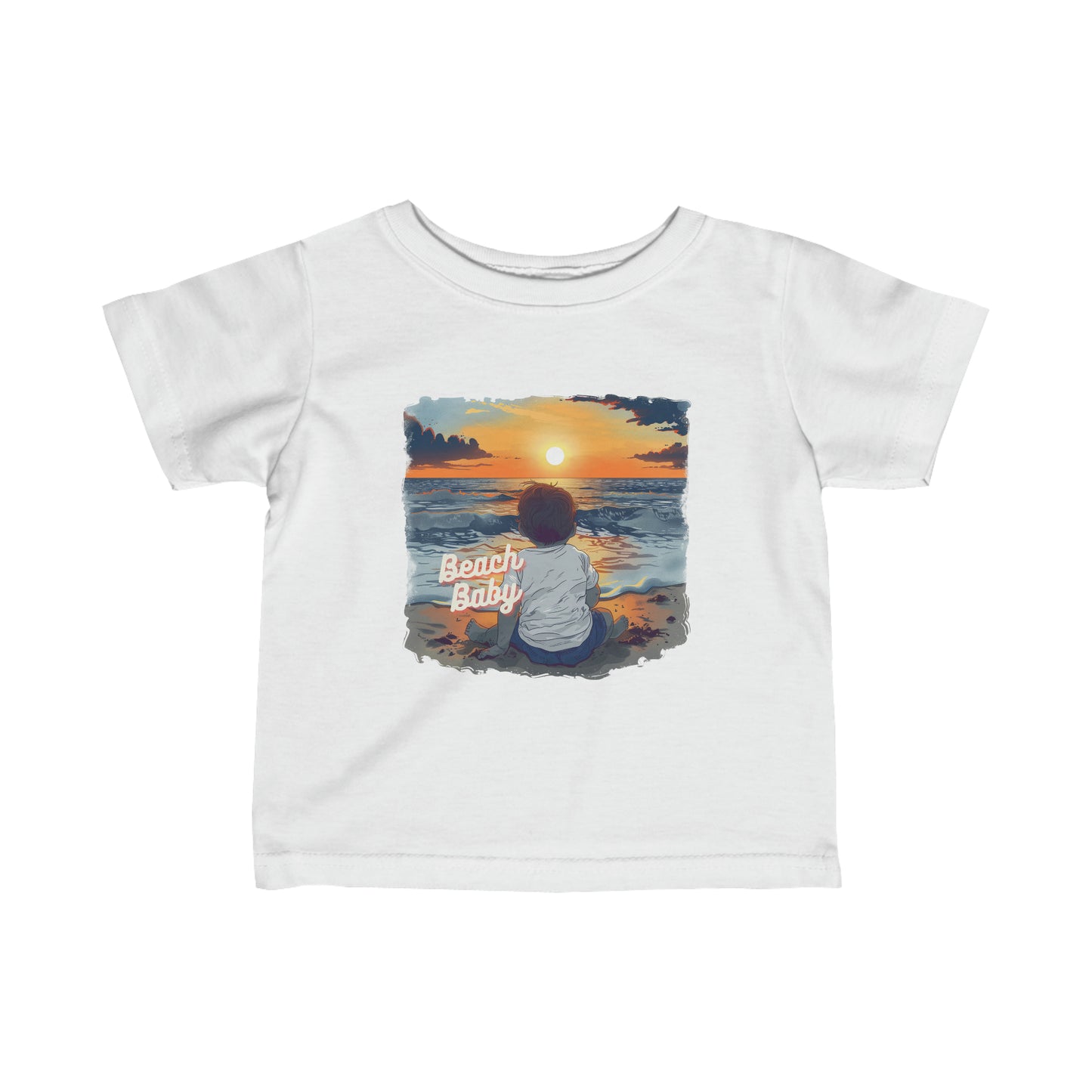 Infant Fine Jersey Tee - Beach Baby v1