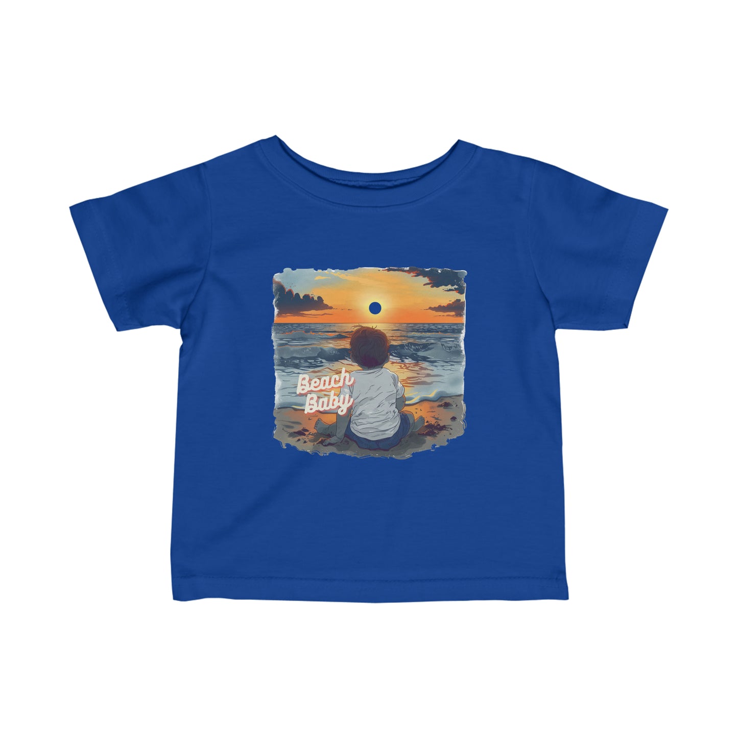 Infant Fine Jersey Tee - Beach Baby v1