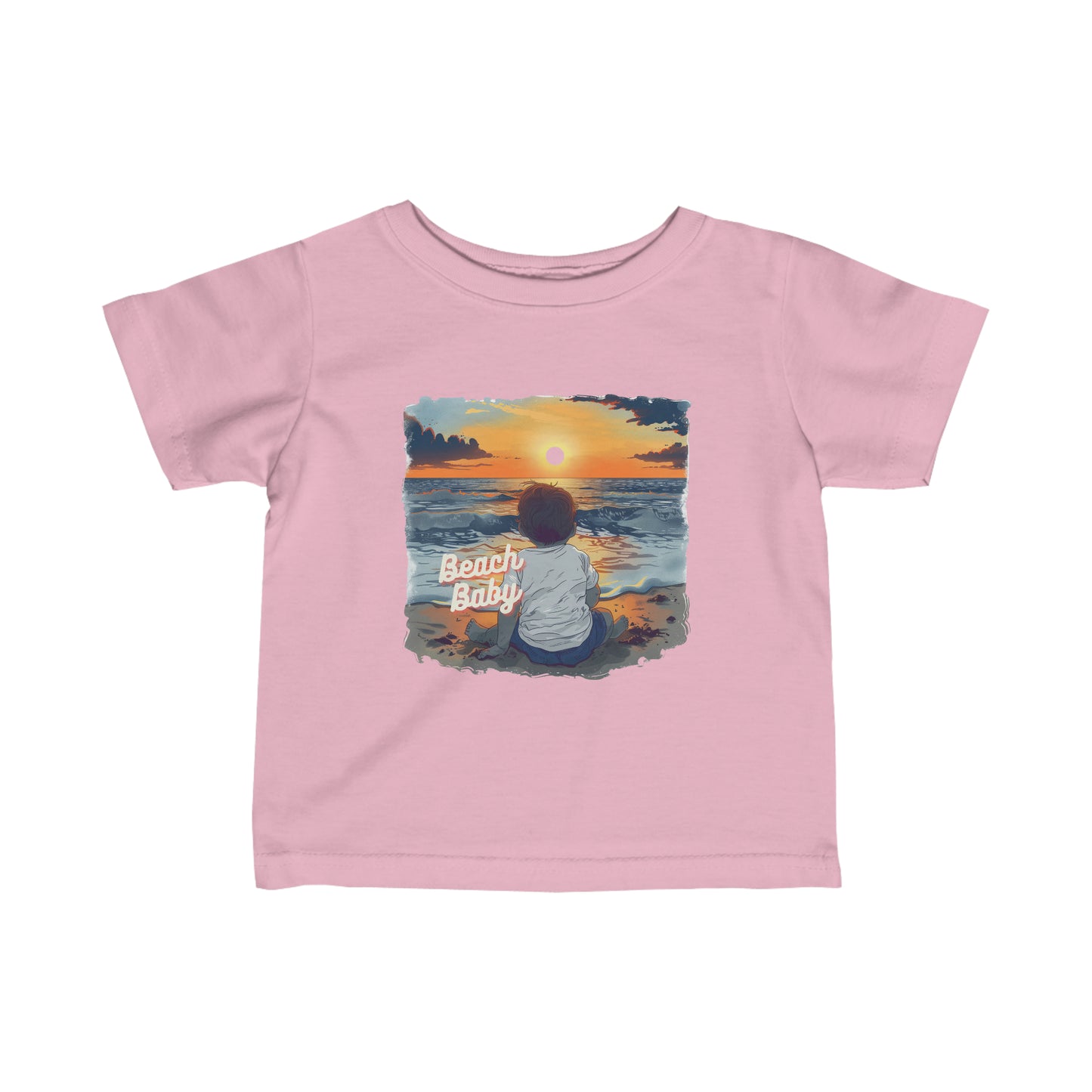 Infant Fine Jersey Tee - Beach Baby v1