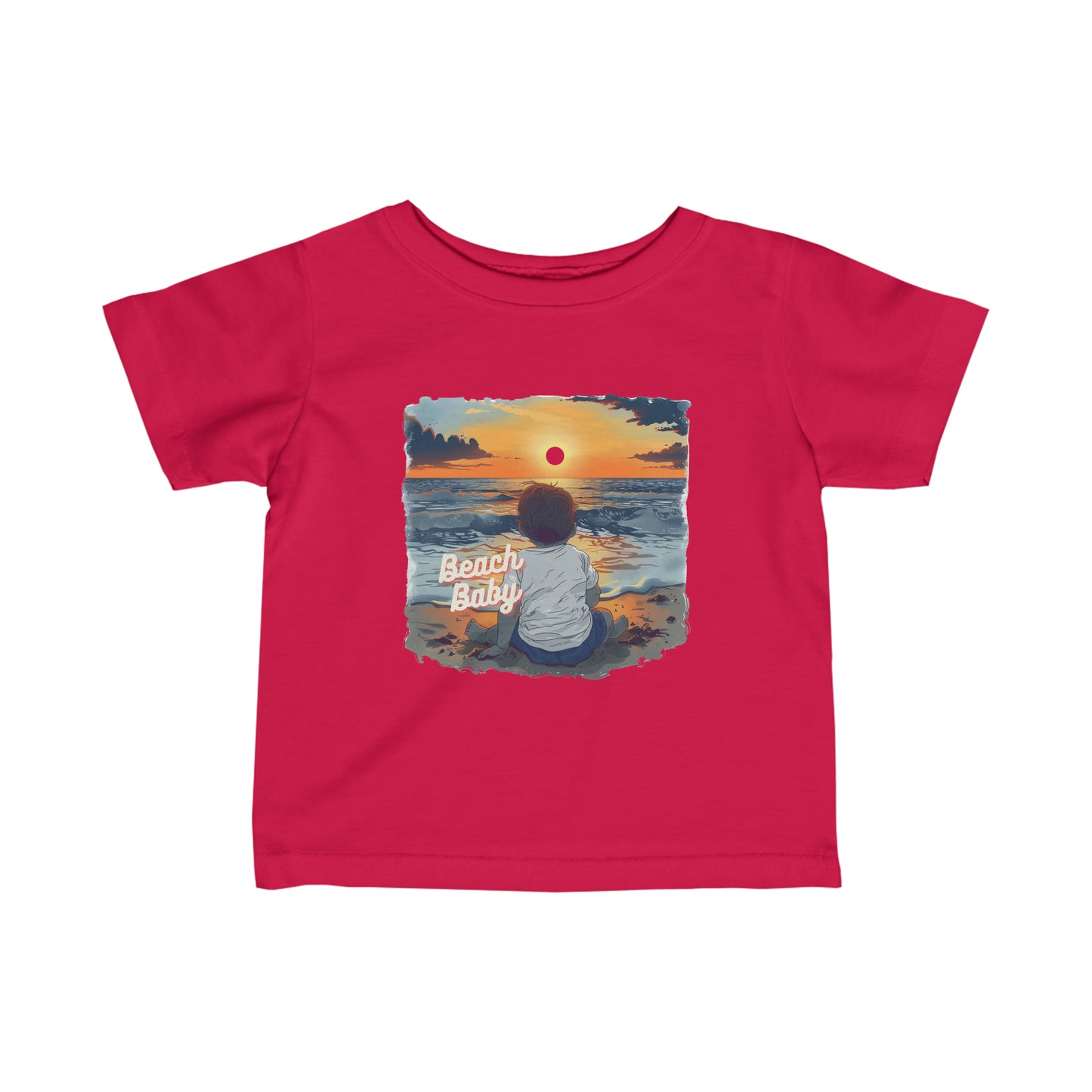 Infant Fine Jersey Tee - Beach Baby v1