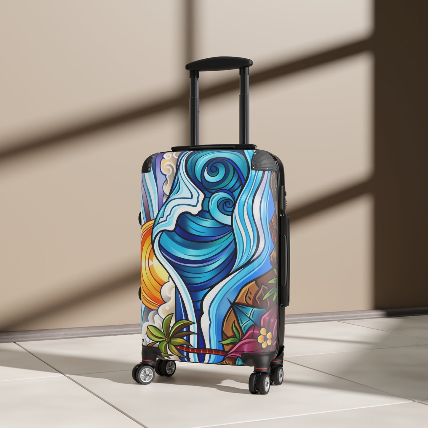 Luggage -Tropical Beach Sunset Graphic Design V2